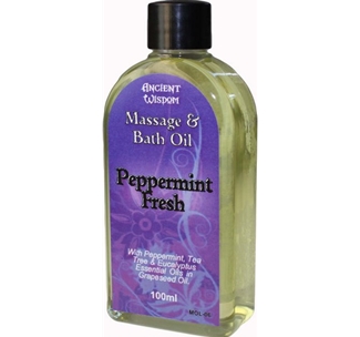 Massage Oil and Bath Oil - Peppermint Fresh