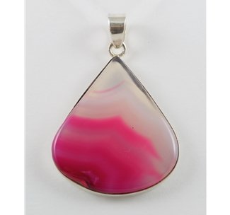 Pink Druzy Agate Pendant (03) 01