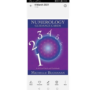 Numerology cards